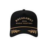Black and Gold Leaf Hat