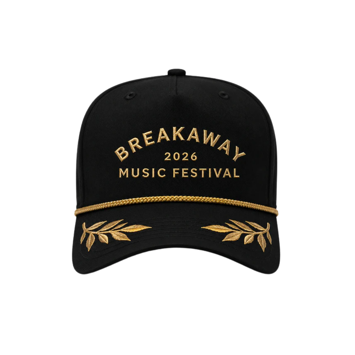 Black and Gold Leaf Hat
