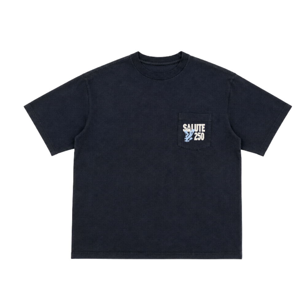 Salute 250 - Black Pocket Tee *SHIPS IN 6 WEEKS*