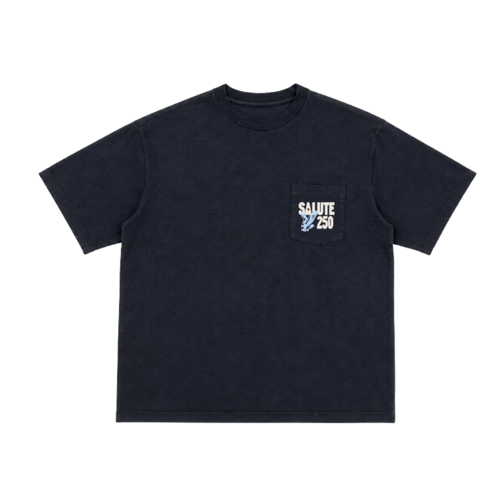 Salute 250 - Black Pocket Tee *SHIPS IN 6 WEEKS*