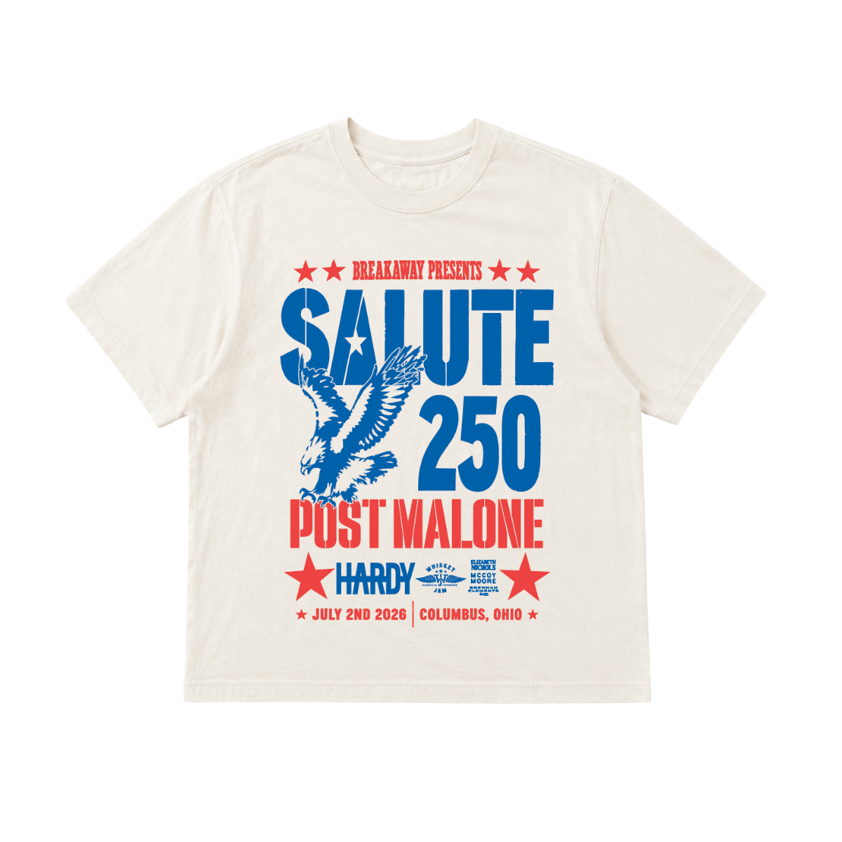 Salute 250 - Ivory Graphic Tee *SHIPS IN 6 WEEKS*
