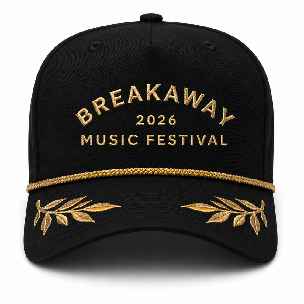 Black and Gold Leaf Hat