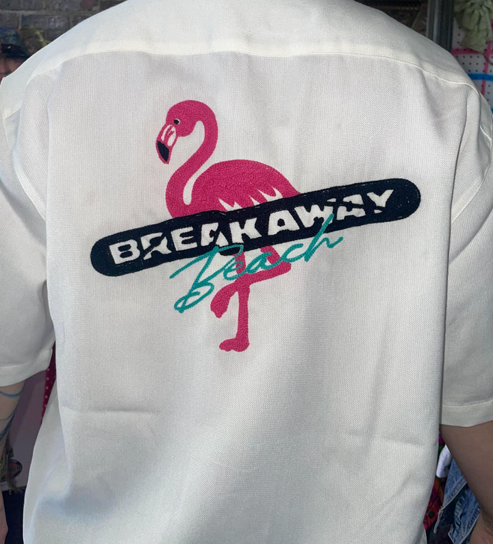 Breakaway Beach Flamingo Button Up Shirt