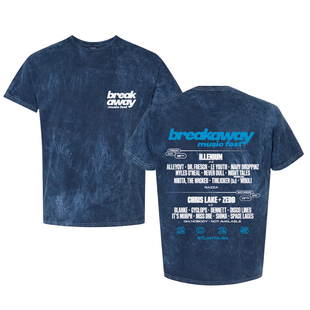 Atlanta 2025 Lineup Tee - Blue Tie-Dye