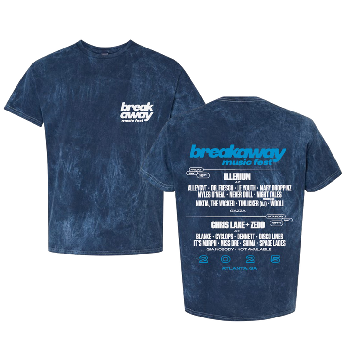 Atlanta 2025 Lineup Tee - Blue Tie-Dye