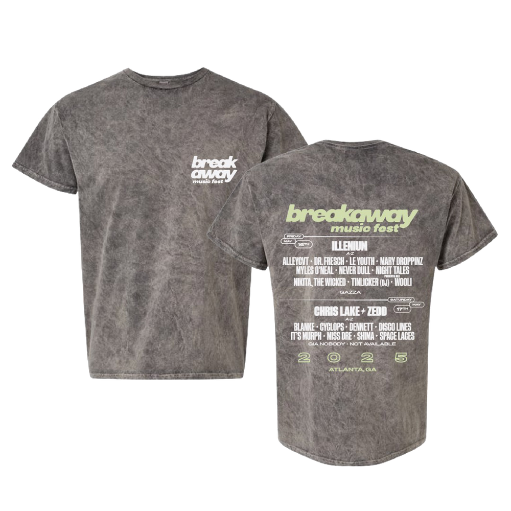Atlanta 2025 Lineup Tee - Grey Tie-Dye