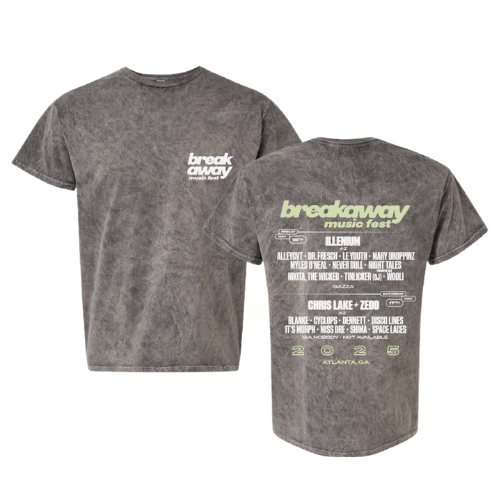 Atlanta 2025 Lineup Tee - Grey Tie-Dye