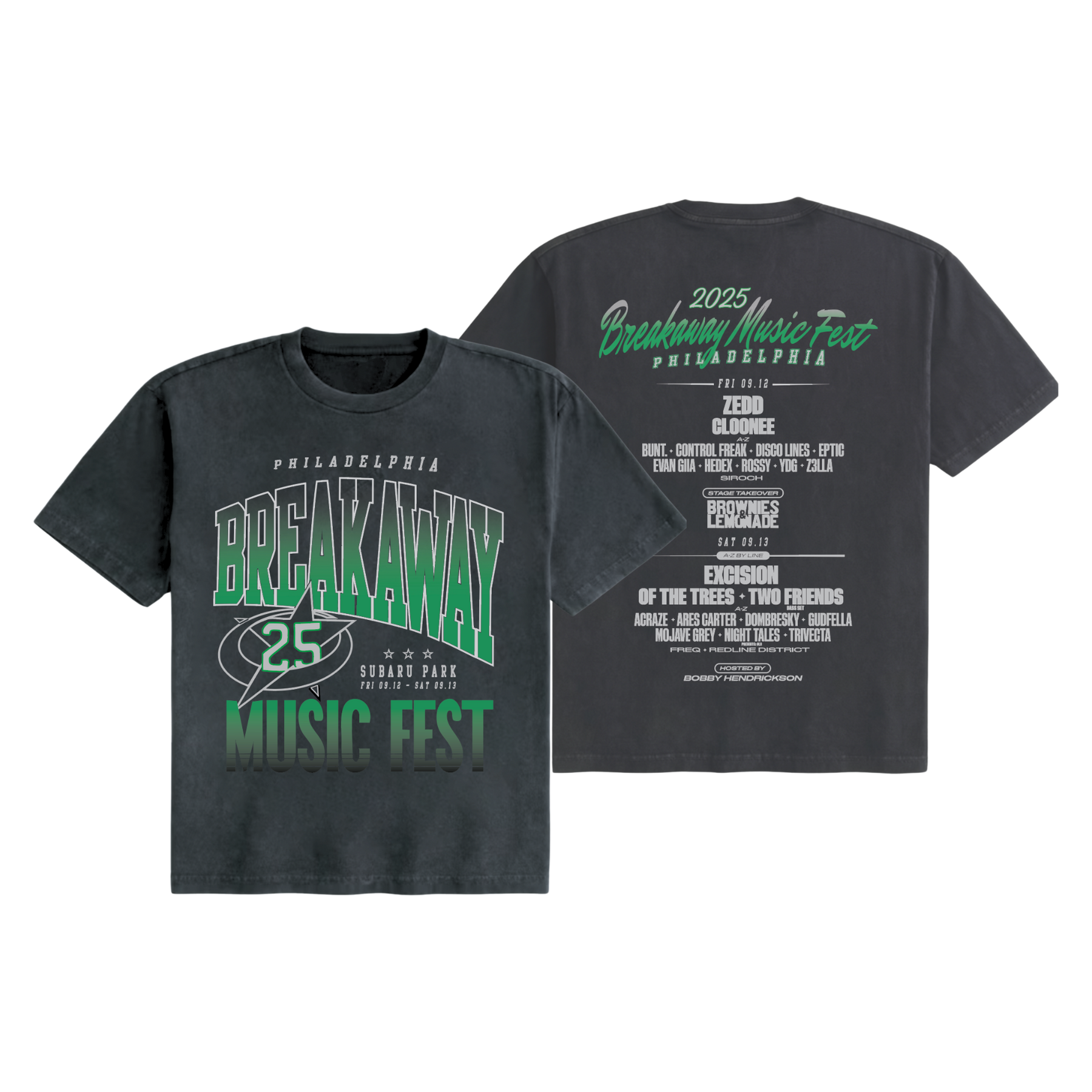 Philadelphia 2025 Lineup Black Tee – Ships in 2 Weeks